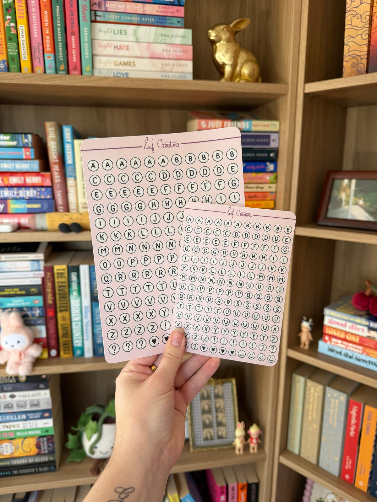 Letter beads sticker sheet