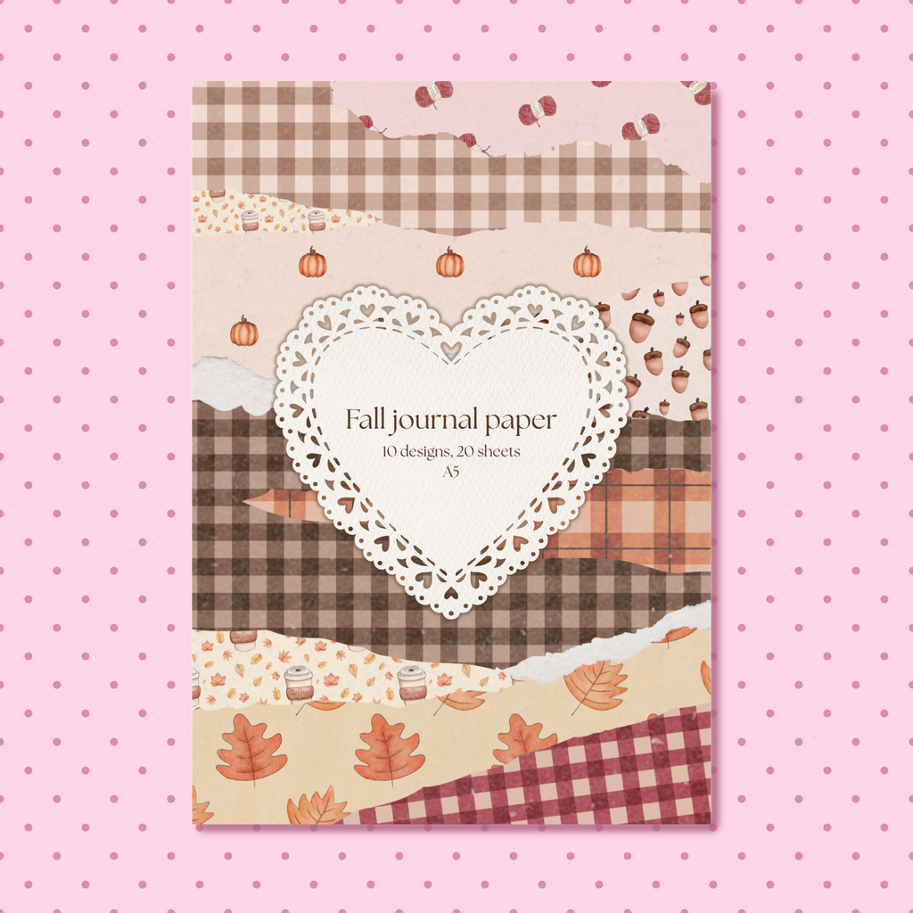 A5 fall journal paper pack