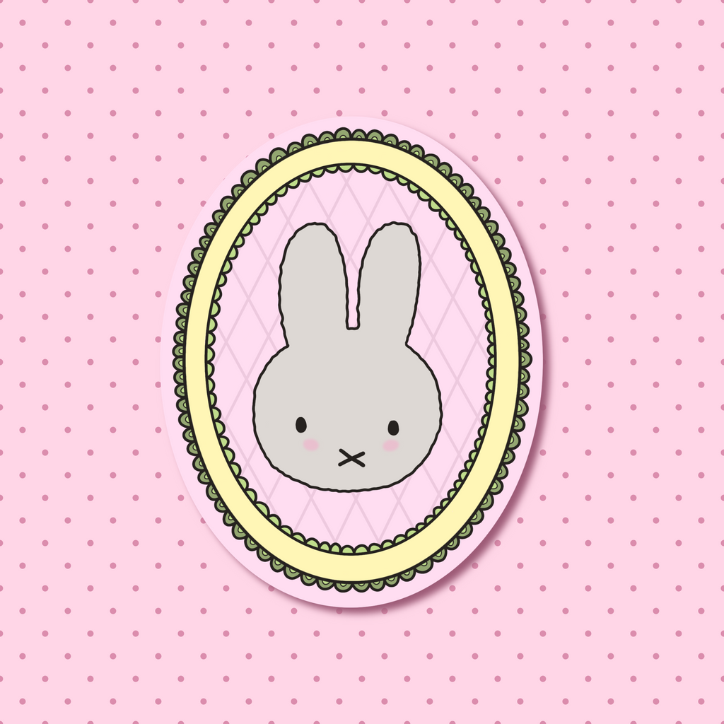 Bunny holographic sticker