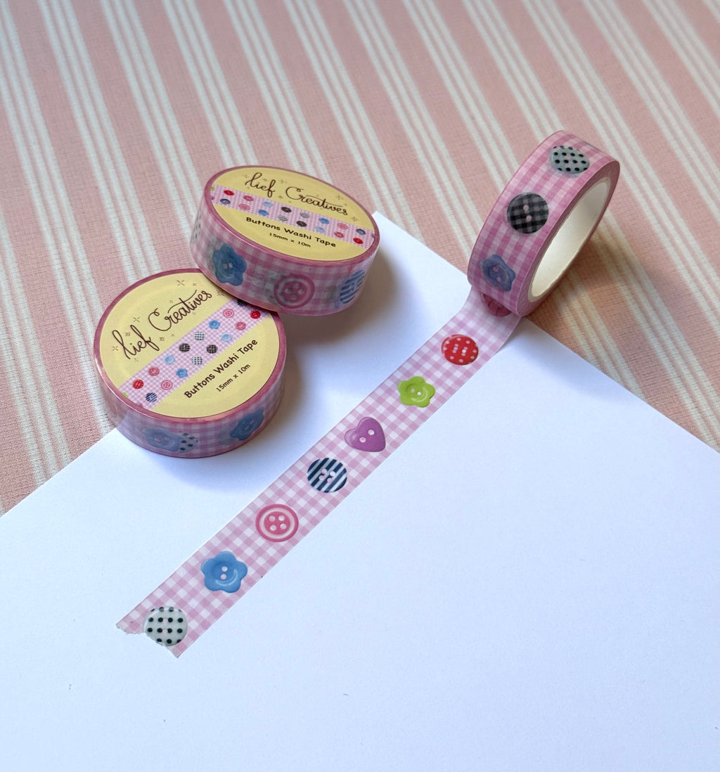 Buttons washi tape