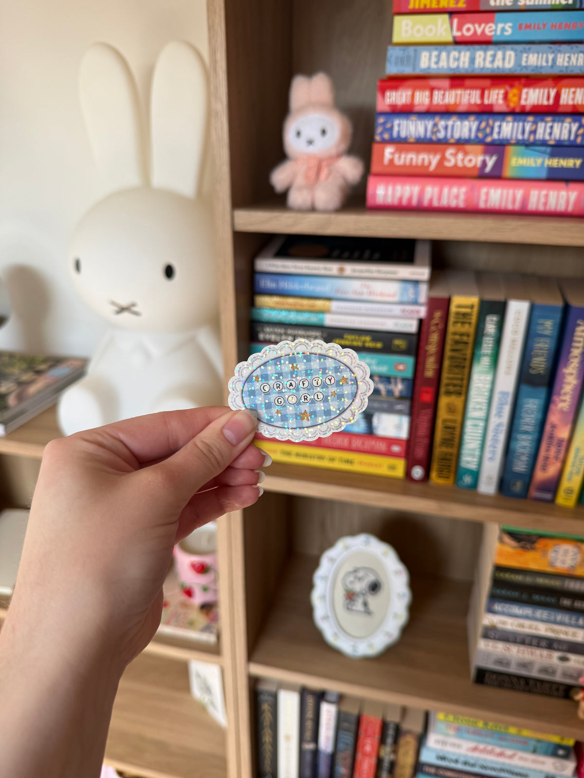 Crafty girl holographic sticker
