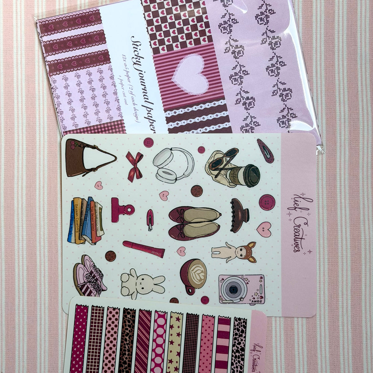 Cherry washi tape sticker sheet