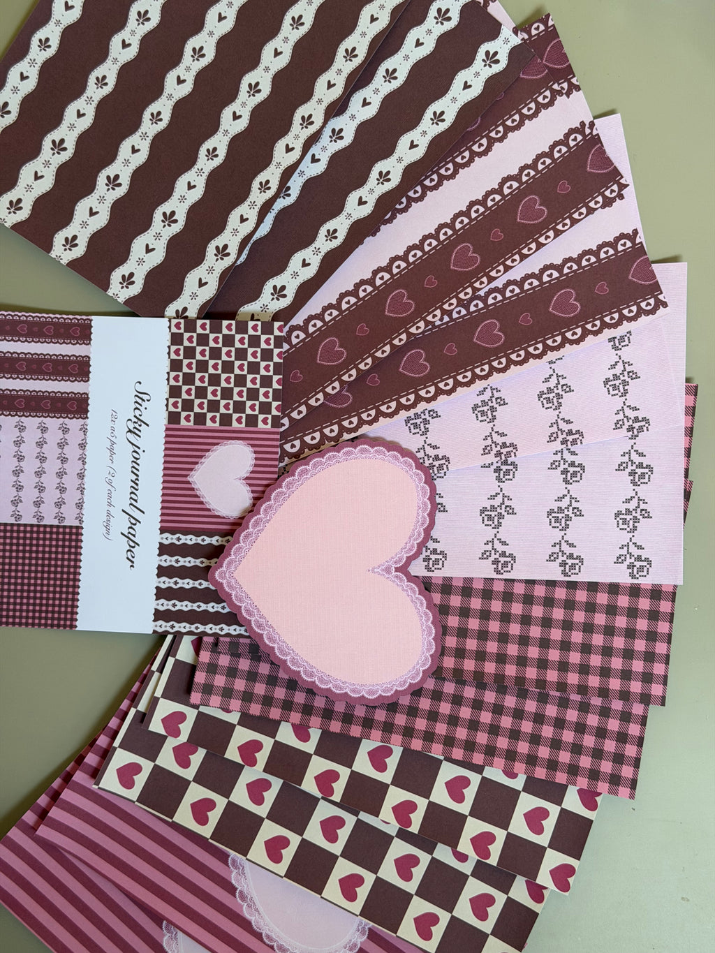 Cherry sticky journal paper pack