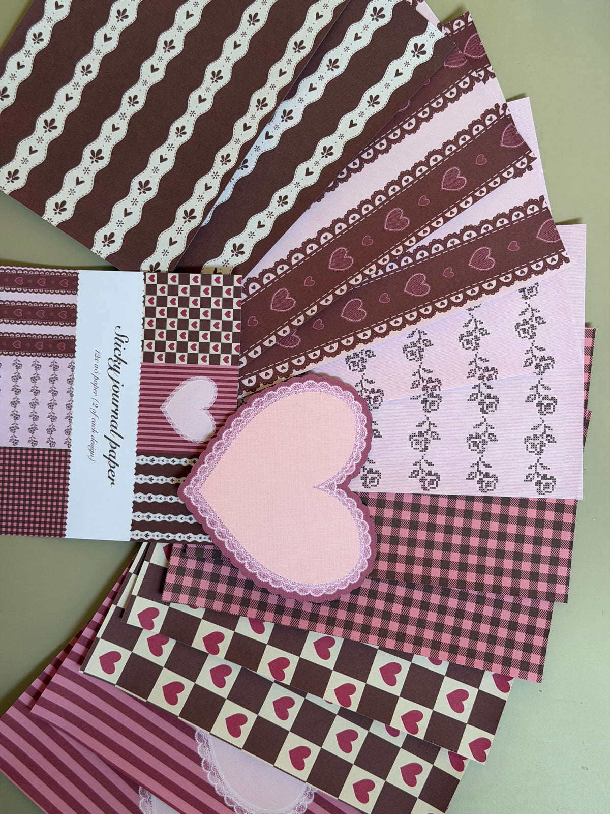 Cherry sticky journal paper pack
