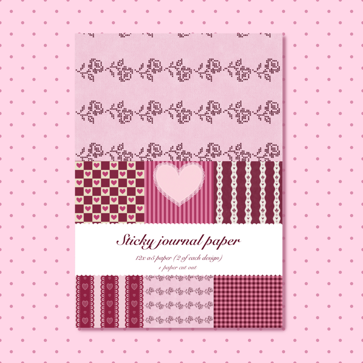 Cherry sticky journal paper pack