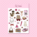 Cherry trinkets A5 sticker sheet