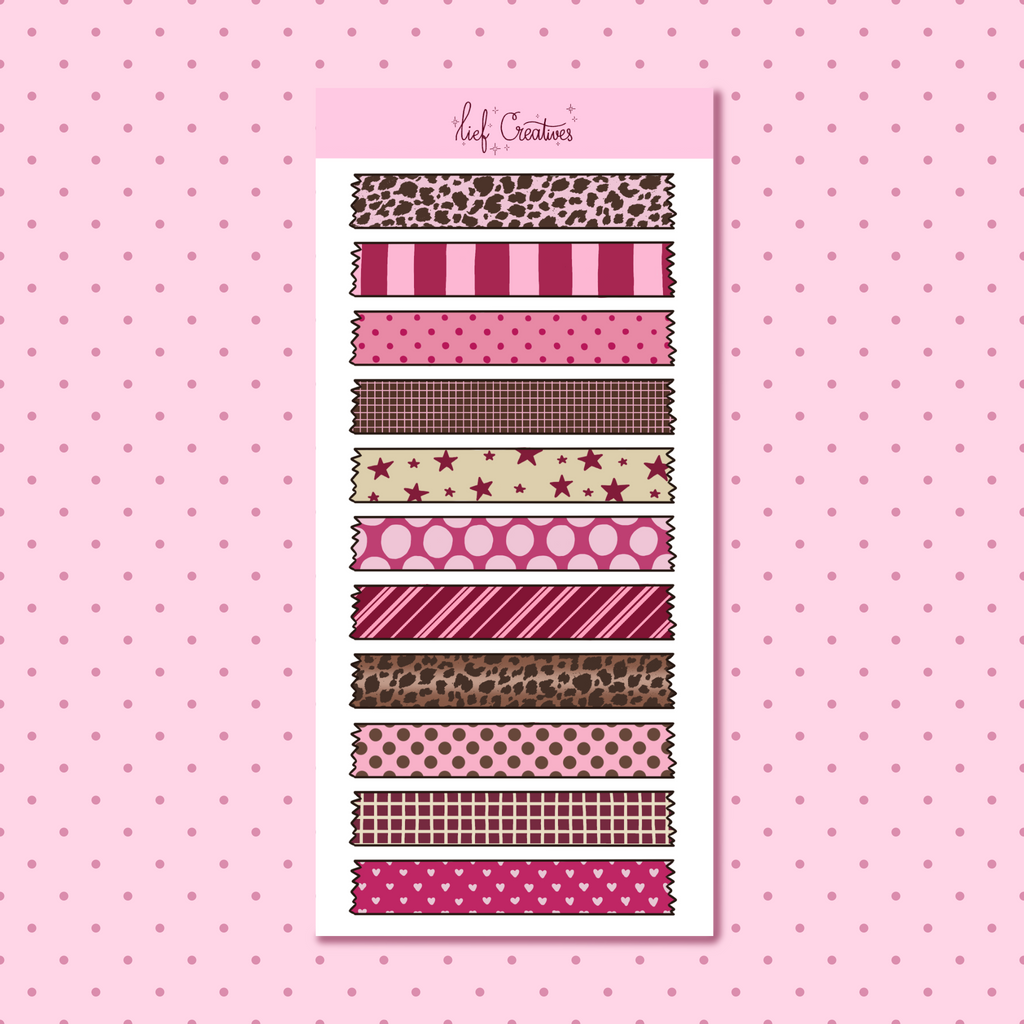 Cherry washi tape sticker sheet