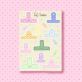 Clips and pins sticker sheet A6