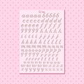 Cross stitch letter stickers