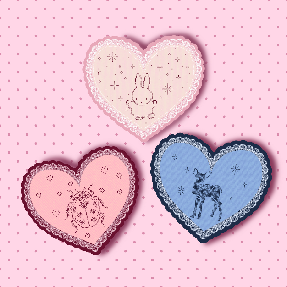 Cross stitch sticker pack
