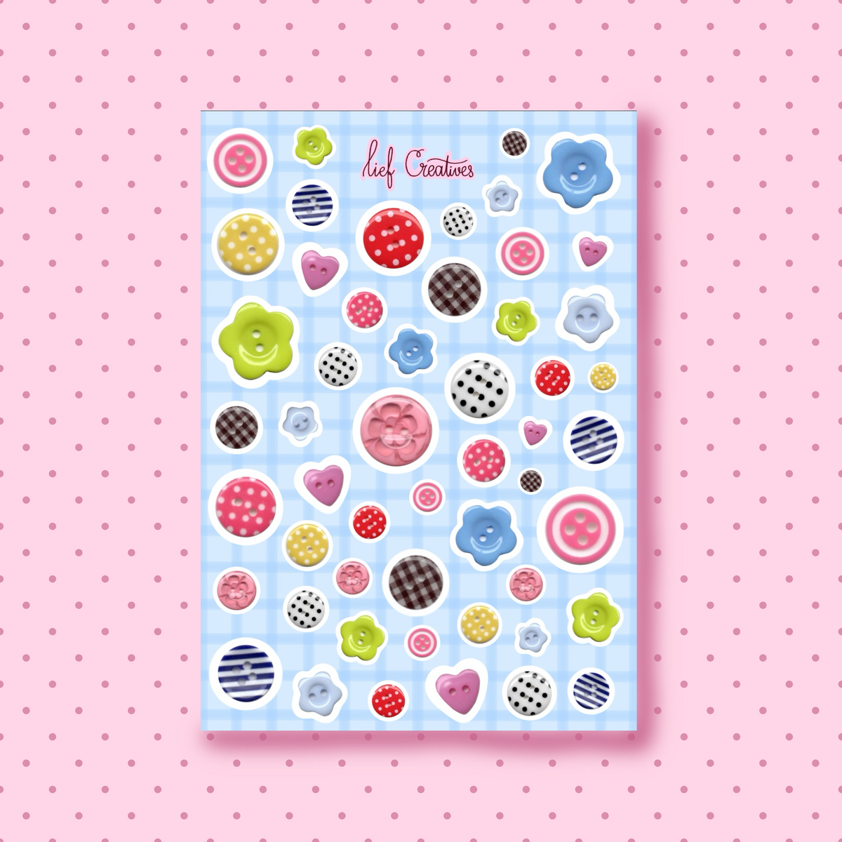 Buttons sticker sheet A6
