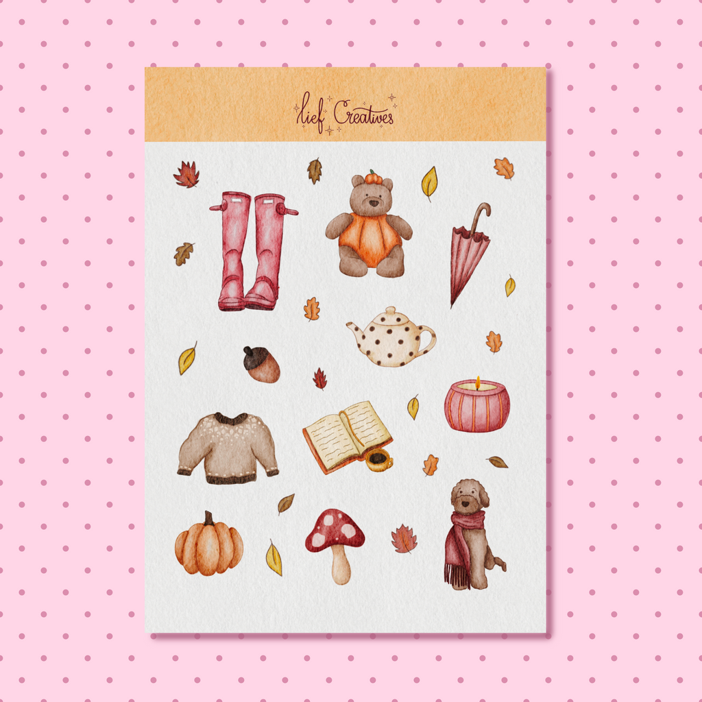 Fall sticker sheet A6