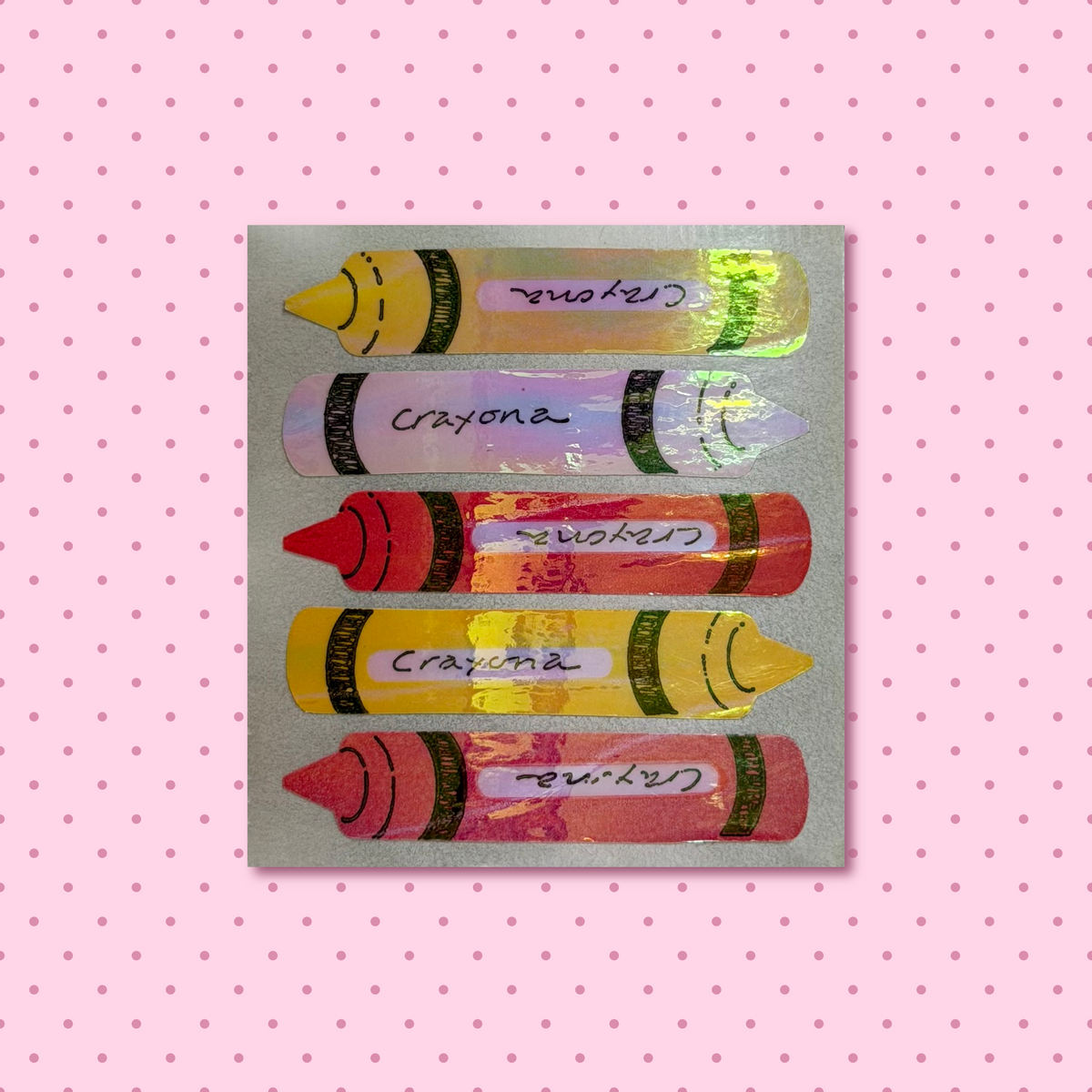 Iridescent crayon stickers - Sticker Magic
