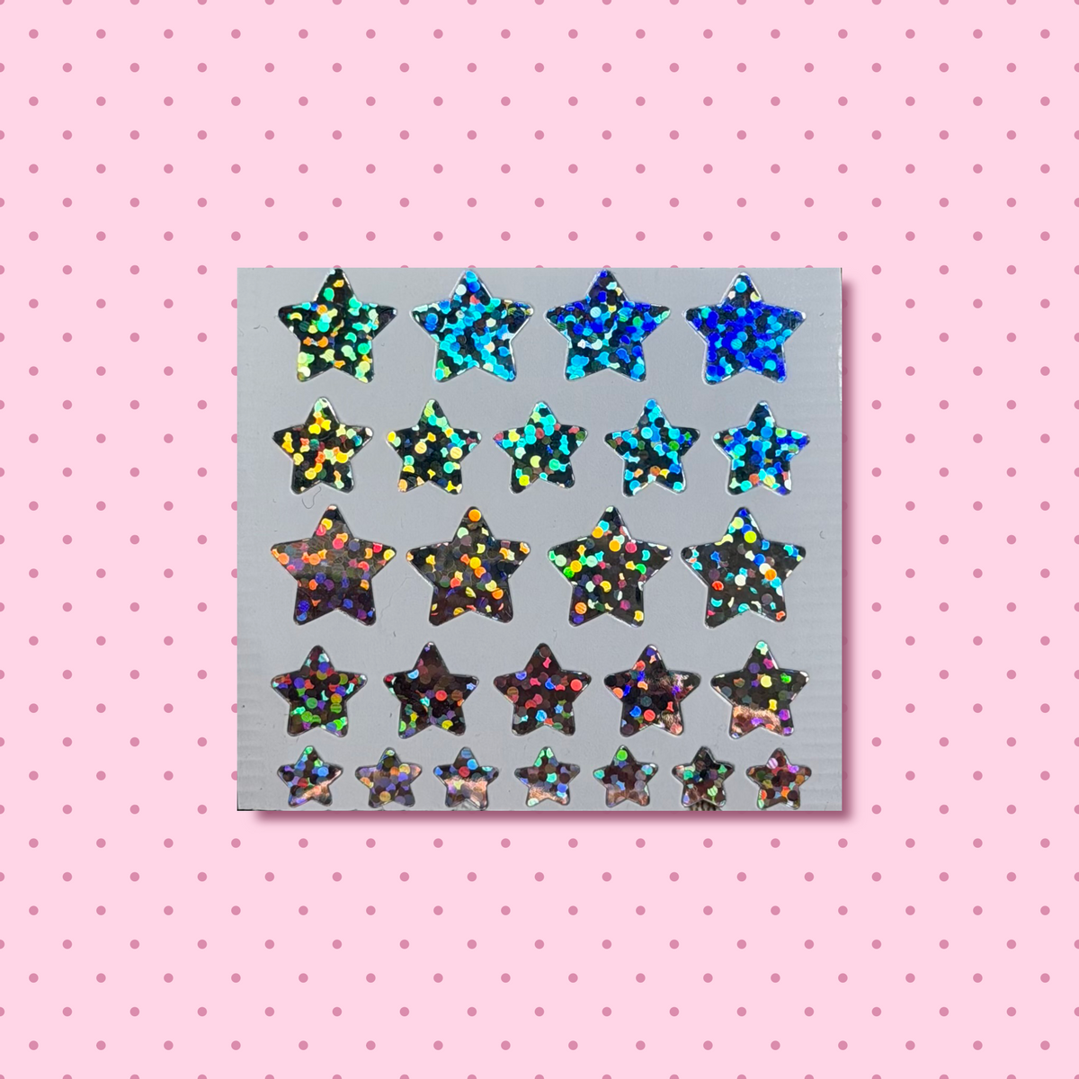 Prismatic silver stars - Sticker Magic