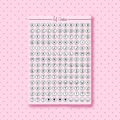 Letter beads sticker sheet
