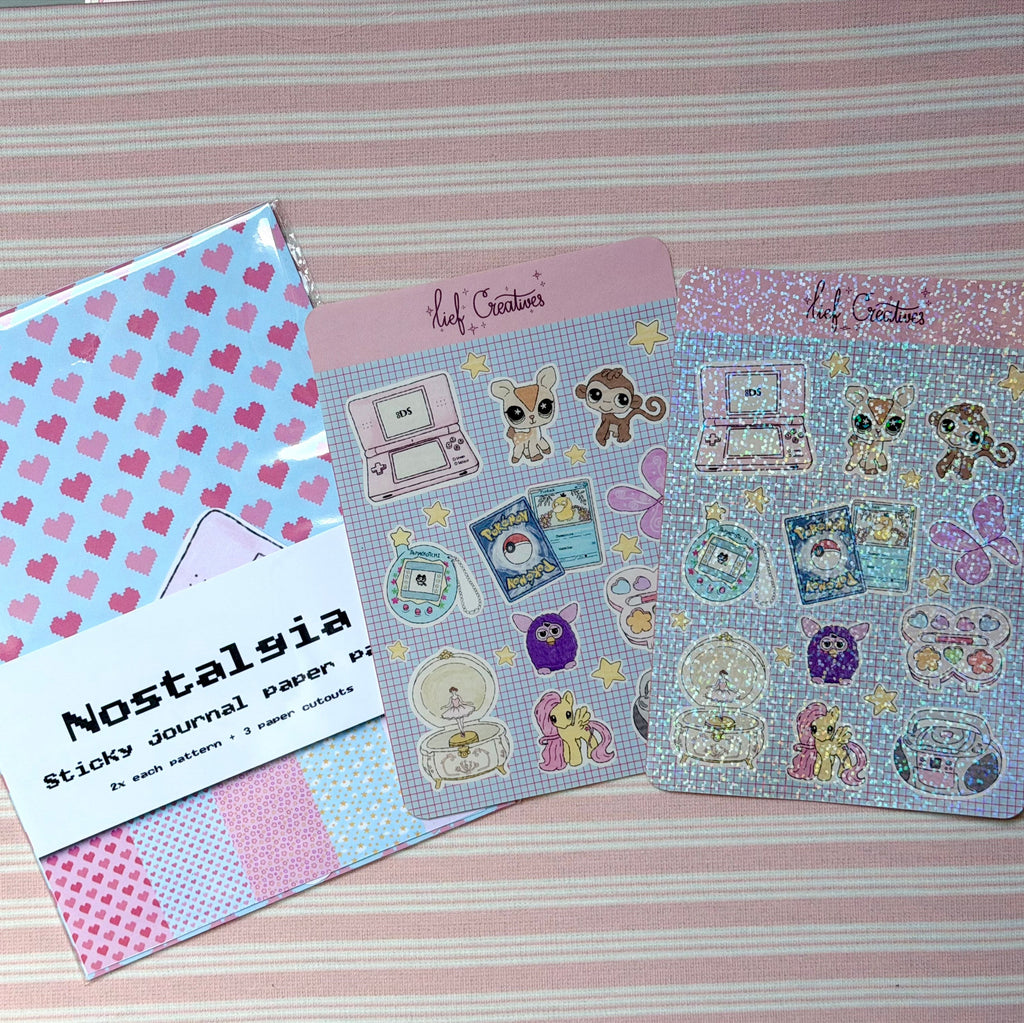 Nostalgia sticky journal paper pack