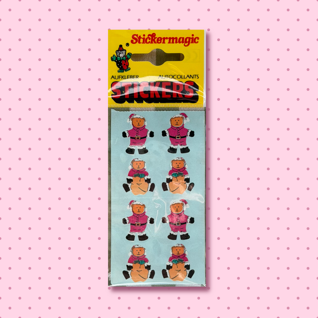 Santa bears sticker sheet - Sticker Magic