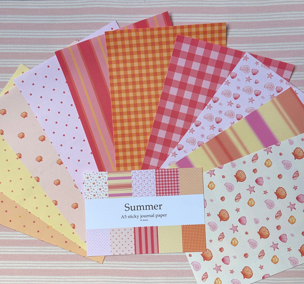 Summer sticky journal paper