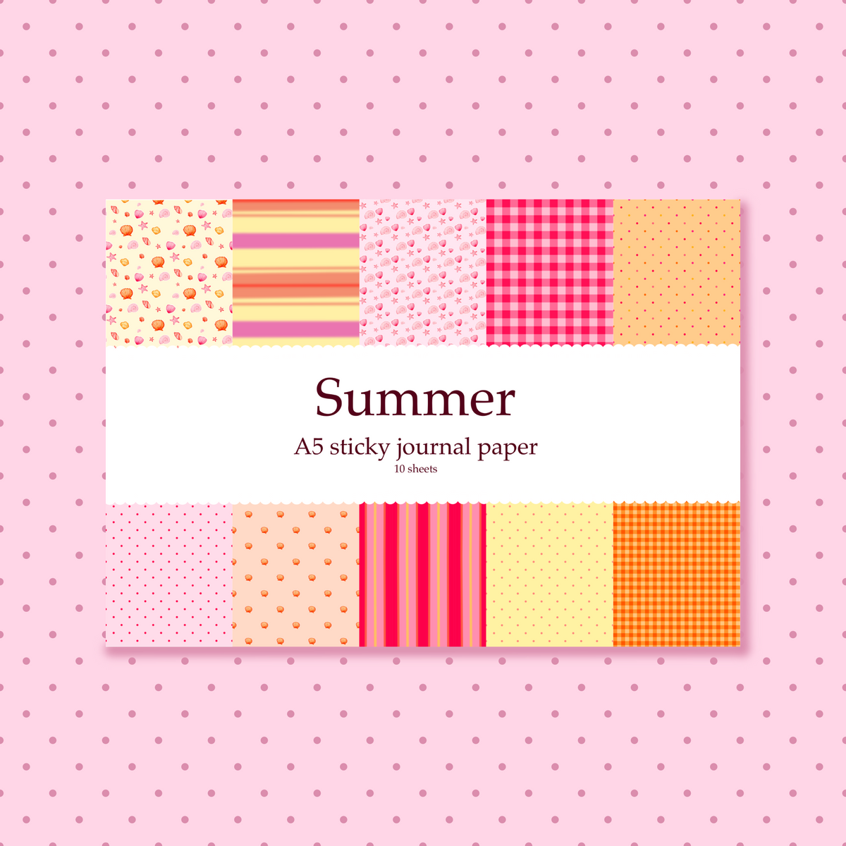 Summer sticky journal paper